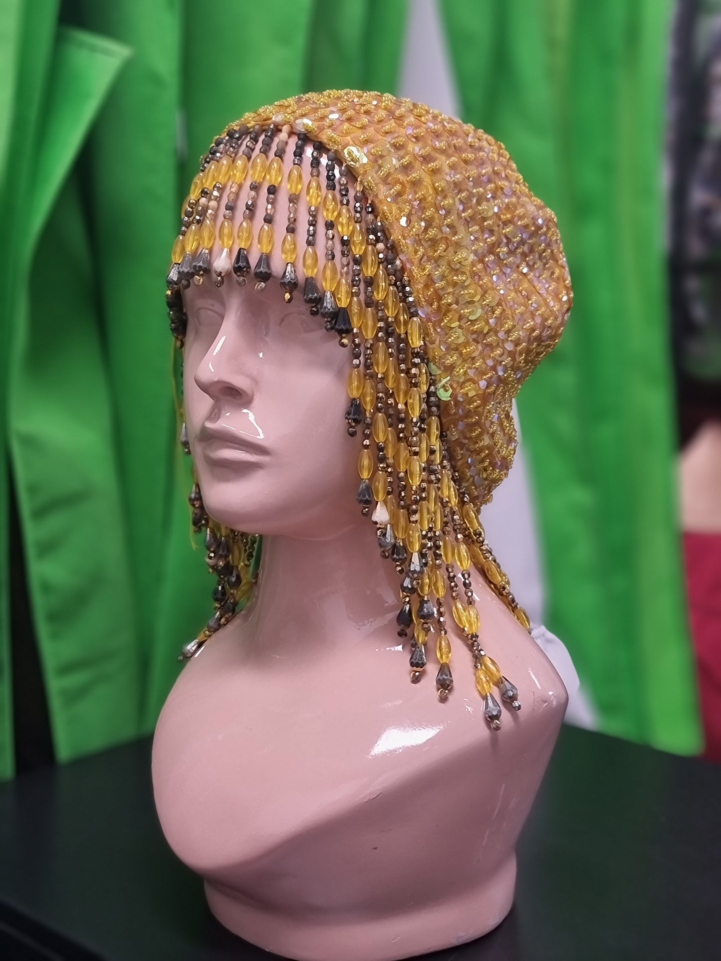 Beaded Head Cap A02