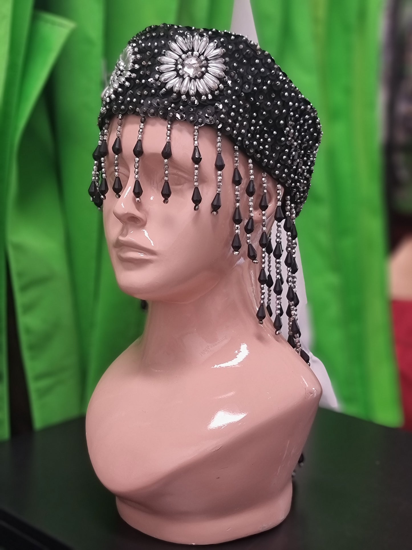 Beaded Head Cap B02