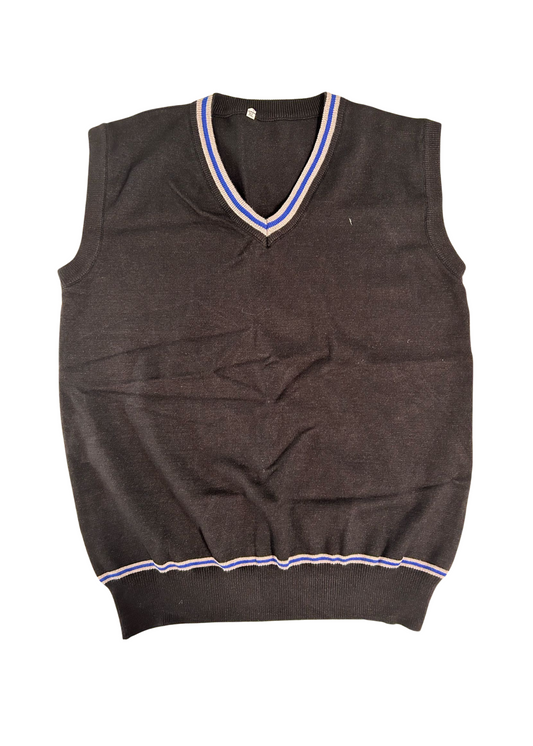 School Vest (Blue-Grey Stripe)