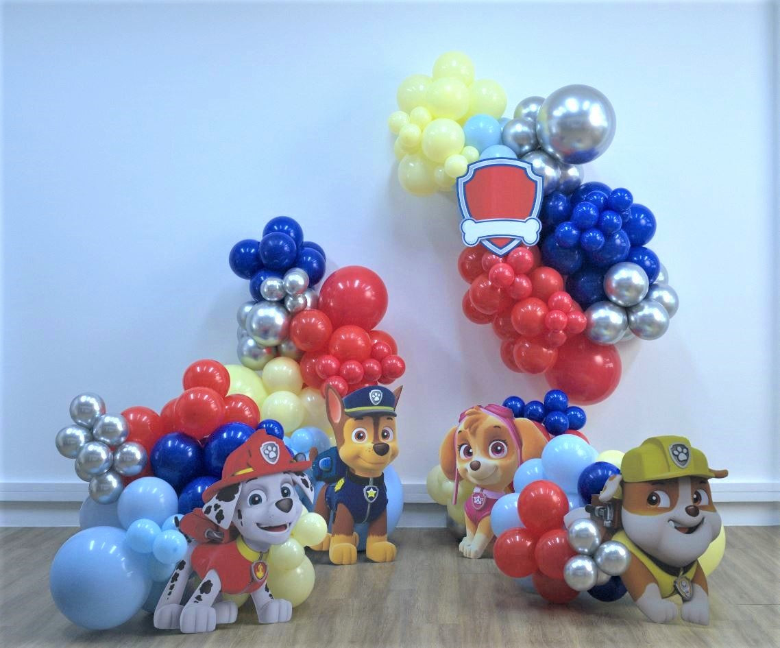 Themed Balloons Setup & Police Male Dog Mascot